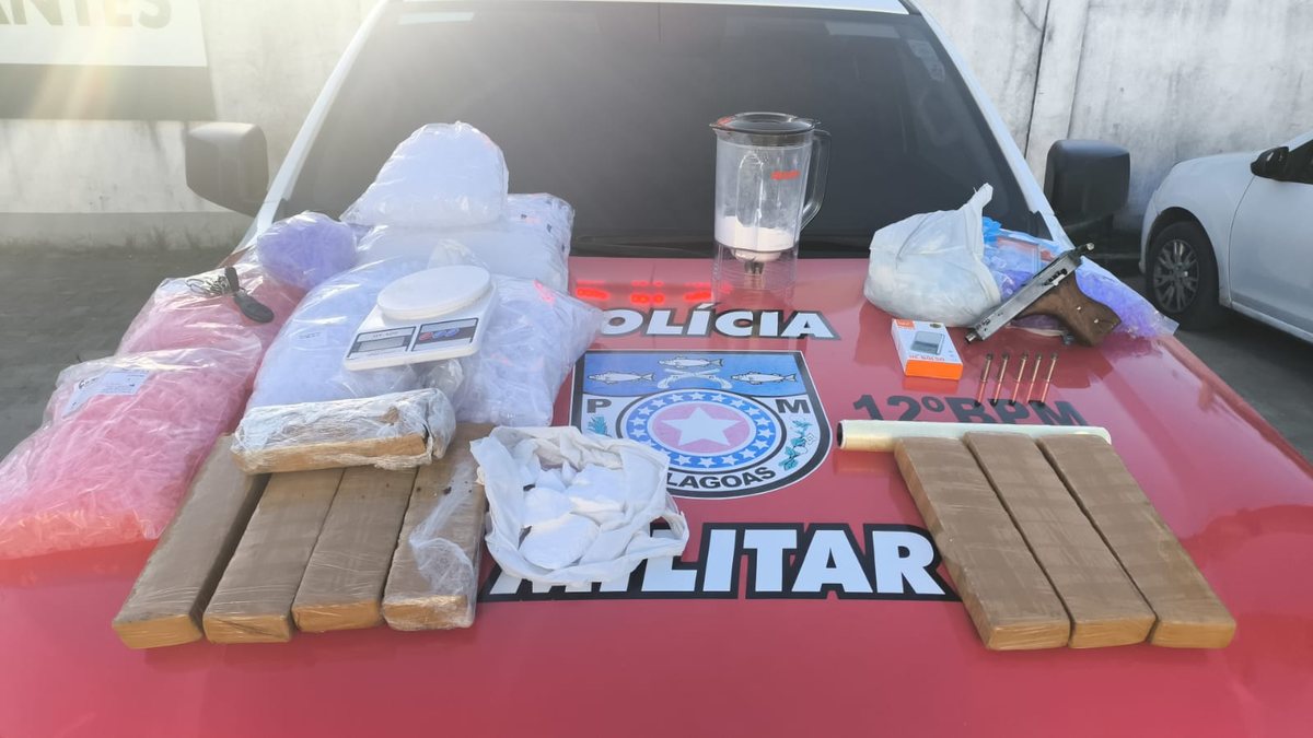 PM desarticula refinaria de cocaína e apreende drogas em Rio Largo