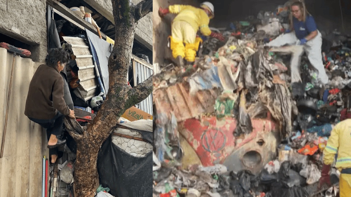 Casa de idosa tem 50 toneladas de lixo retiradas após 20 anos em SP