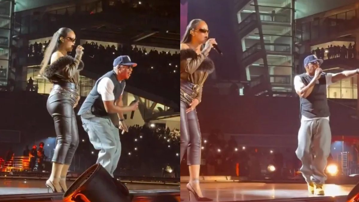 Rihanna está de volta! Cantora reaparece em show de Jay-Z