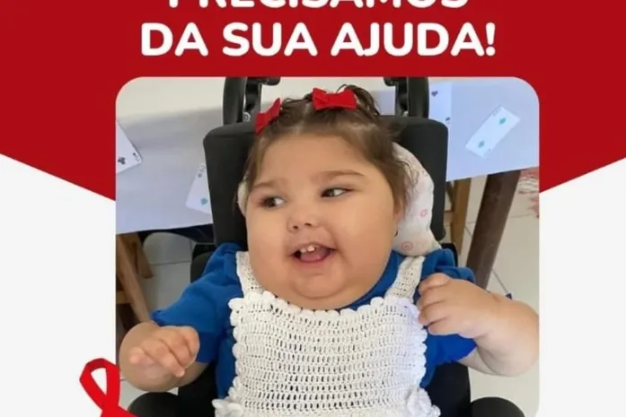 Família faz apelo por doação de sangue para menina de 2 anos internada em Maceió