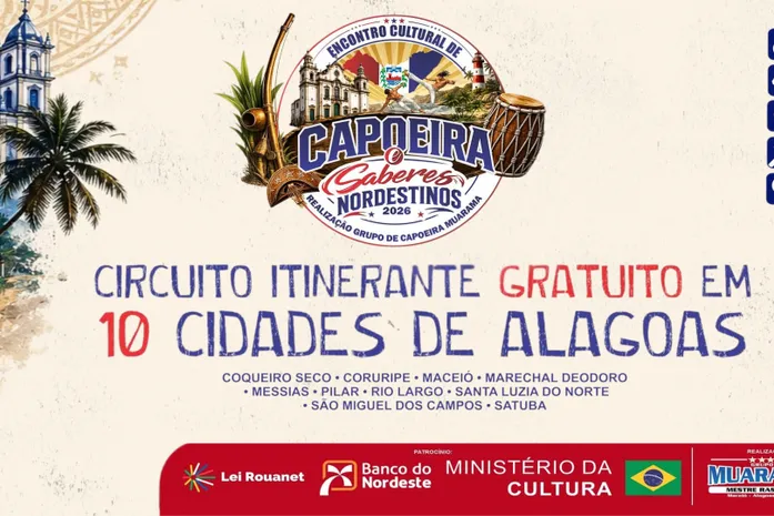 1ª edição do Encontro Cultural de Capoeira acontece neste sábado em AL