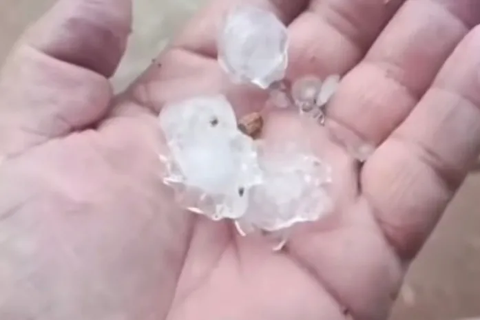 Granizo cai em interior de AL e surpreende zona rural