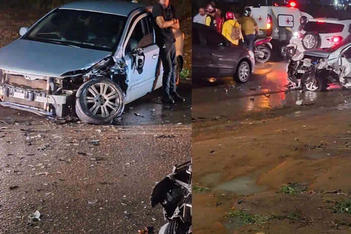 Farol alto provoca colisão frontal e deixa quatro feridos na AL-115, em Arapiraca