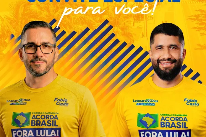 Leonardo Dias e Fábio Costa anunciam corrida “Acorda Brasil” com ato político na orla de Maceió