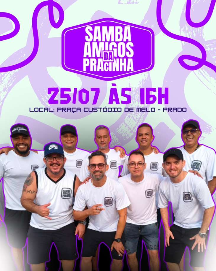 Samba Amigos da Pracinha leva música e recebe público em Maceió