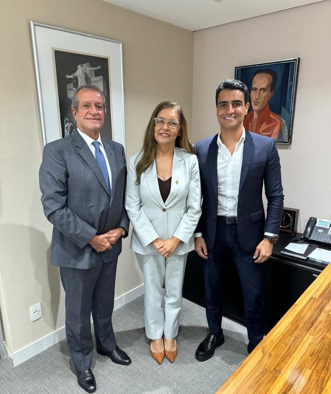 Articulação política marca encontro entre Eudócia, Valdemar Costa e JHC