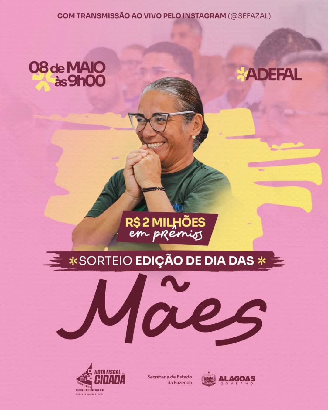 Nota Fiscal Cidadã: Sefaz-AL promove sorteio especial para o Dia das Mães