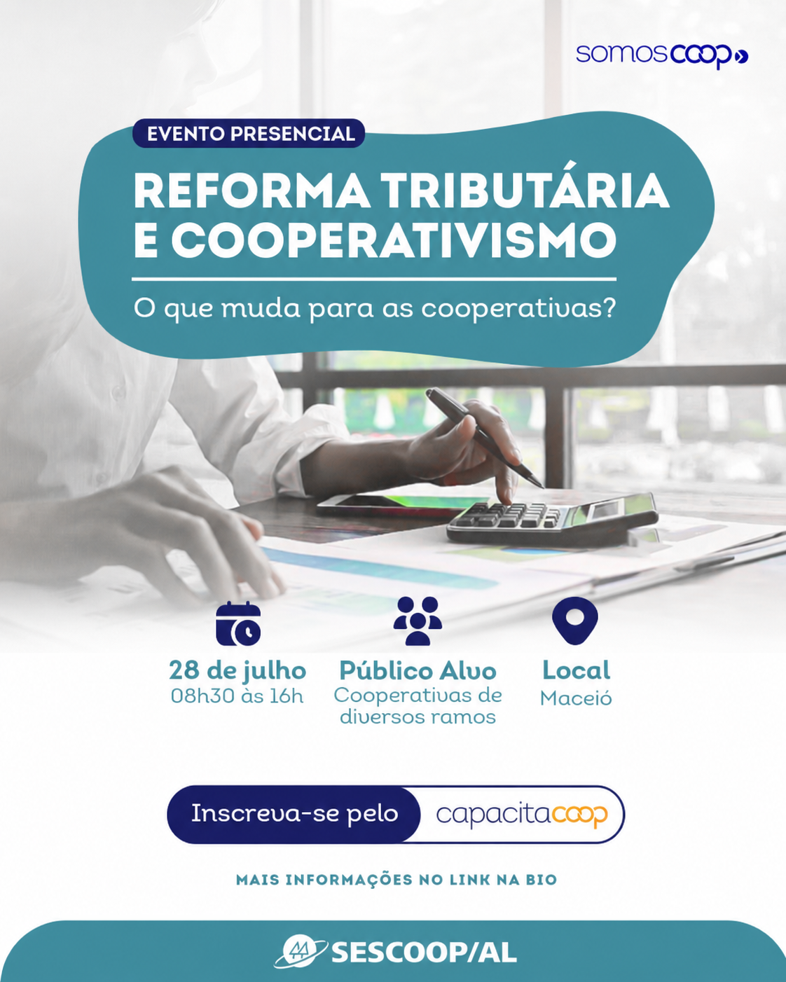 Reforma tributária será tema de encontro para cooperativas em Maceió