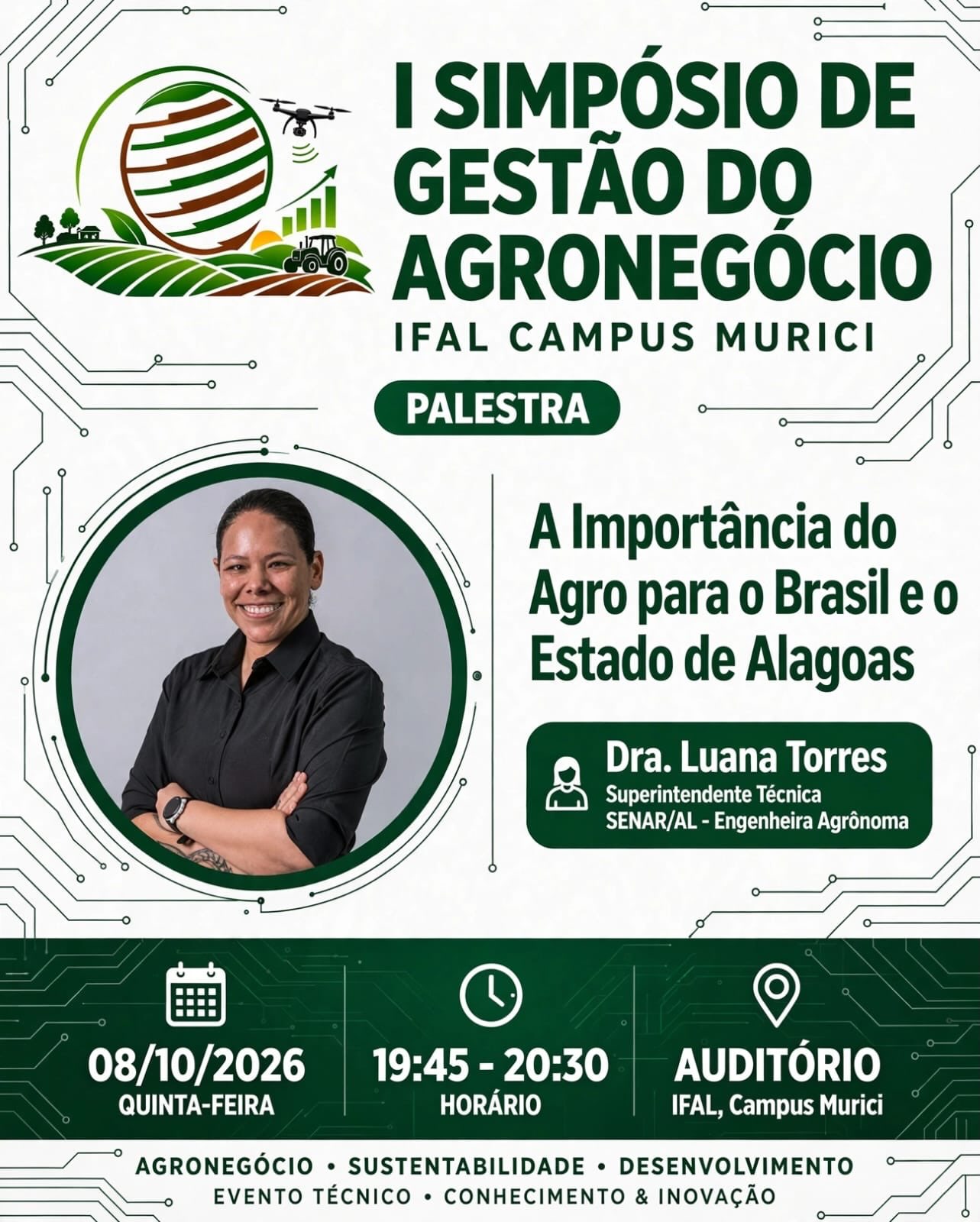 Simpósio do IFAL Murici debate tecnologia e inovação no agronegócio