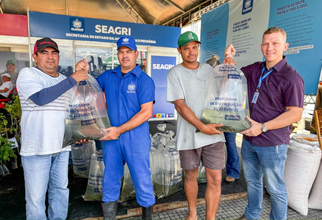 Governo de Alagoas distribui 1 milhão de alevinos e fortalece a piscicultura no estado