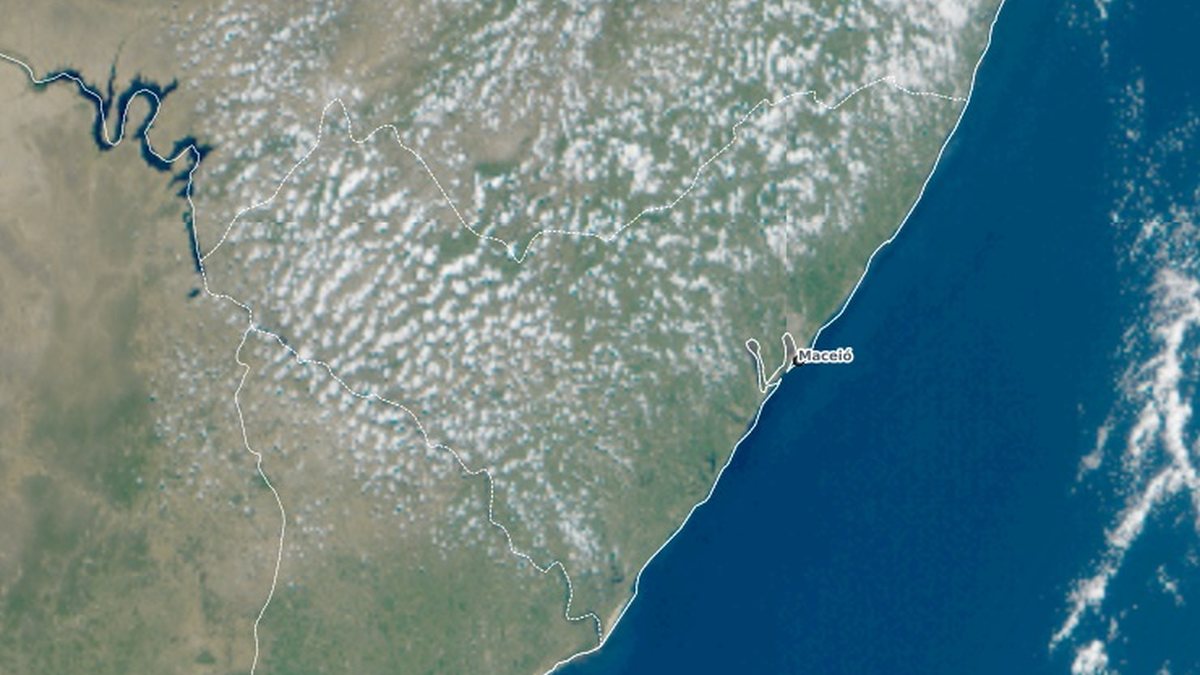Sexta-feira terá chuva passageira e máxima de 32°C em Alagoas
