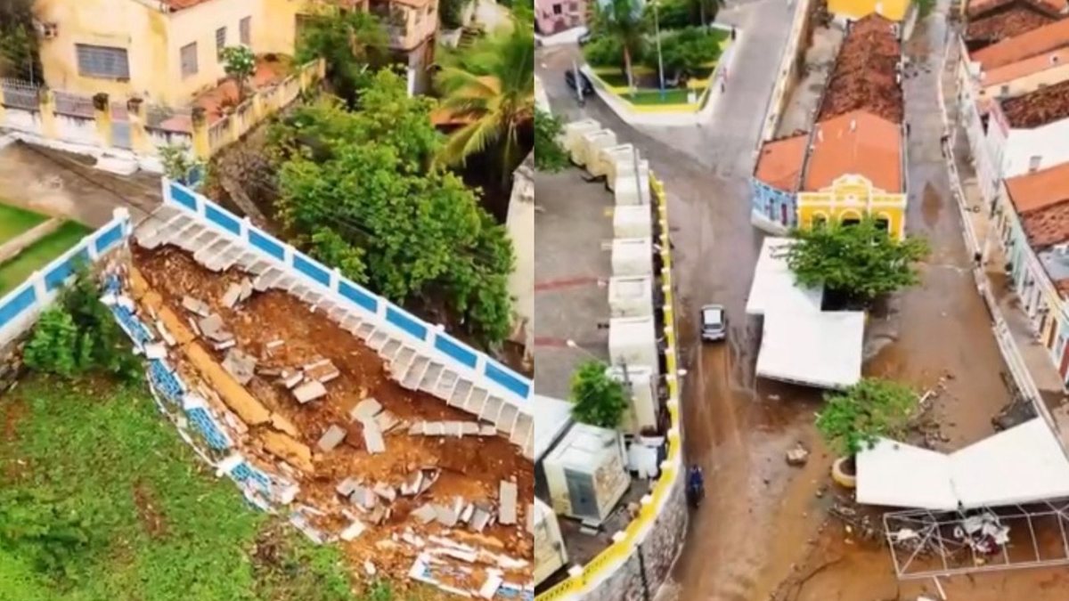 Cidade de Piranhas decreta emergência após temporal causar destruição