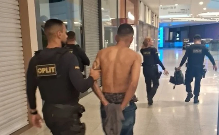 Homem é preso após abrir buraco em loja de shopping durante a madrugada
