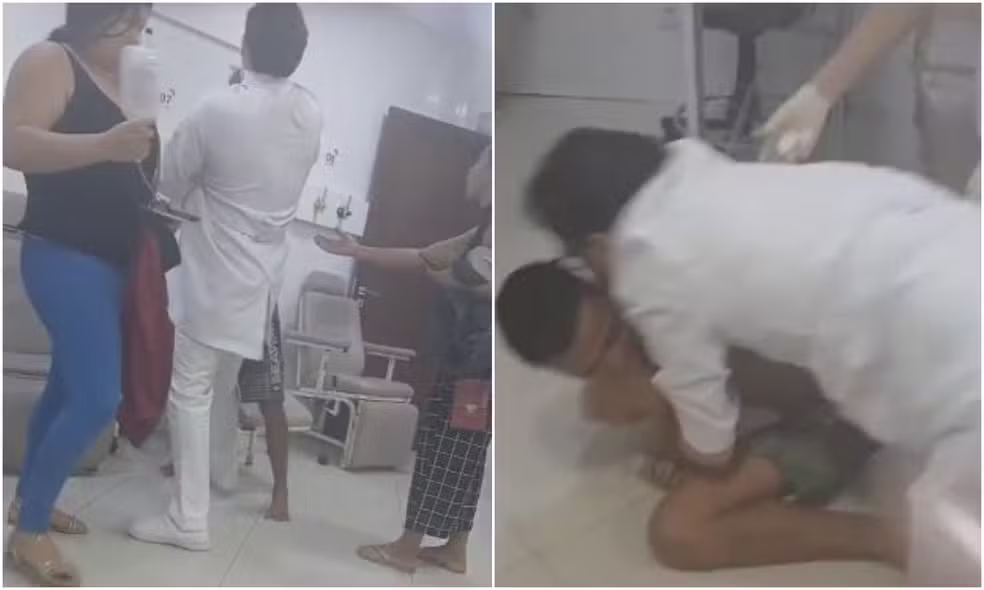 Vídeo: técnico de enfermagem imobiliza paciente após agressão em hospital no Ceará