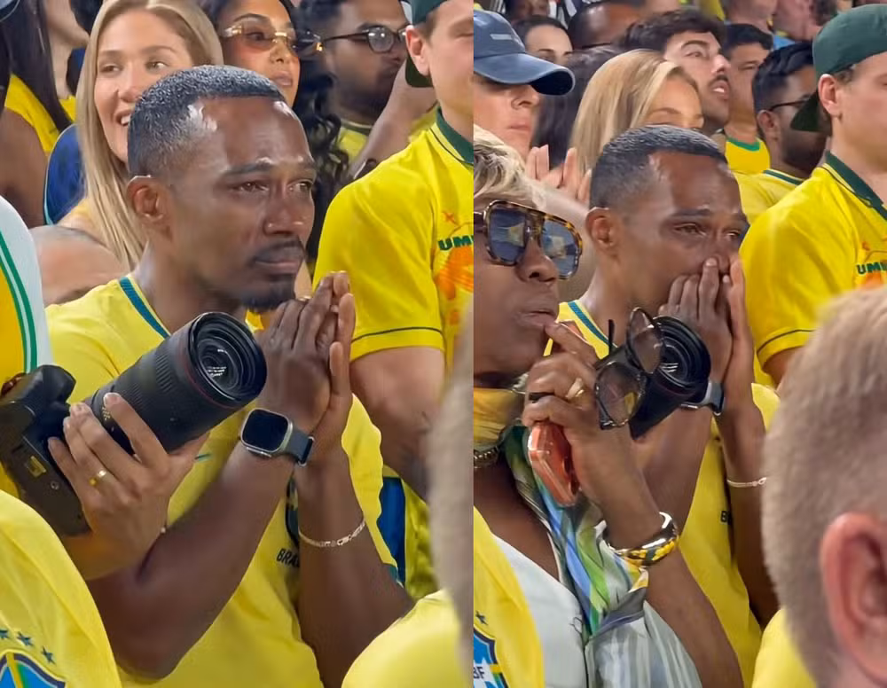 Veja vídeo de pai de Endrick emocionado com o filho jogando na seleção