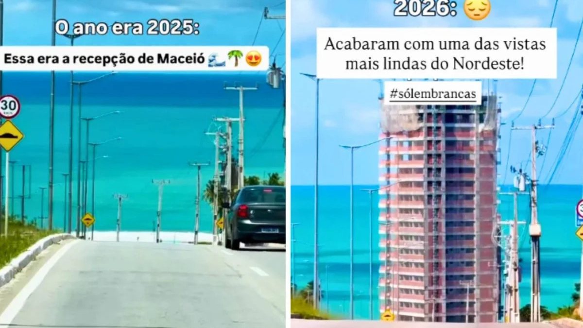 Vídeo viral mostra prédio que mudou paisagem da orla em Maceió