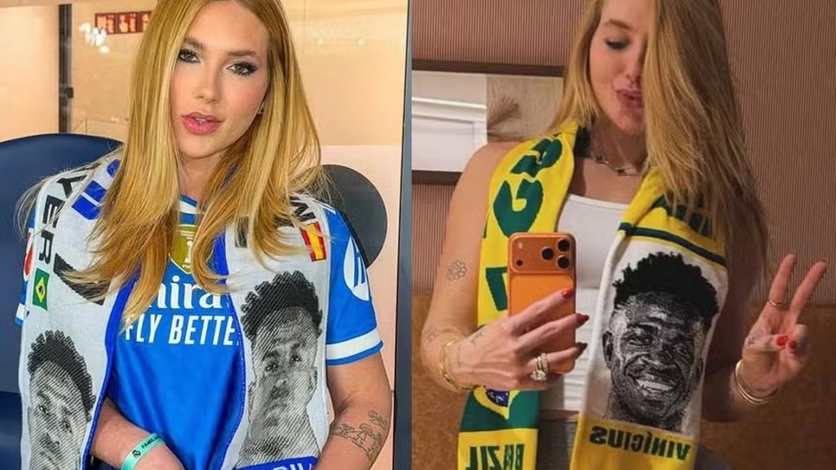 Virginia exibe nova faixa da Seleção dada por Vini Jr. e comenta reação do jogador