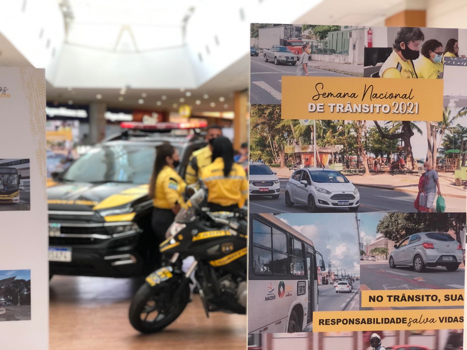 Exposição fotográfica sobre trânsito em Maceió está disponível no Shopping Pátio