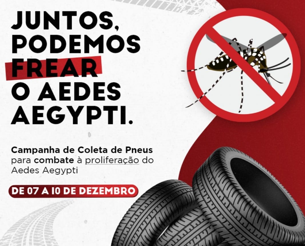 Semarh realiza campanha de recolhimento de pneus entre os dias 07 e 10 de dezembro