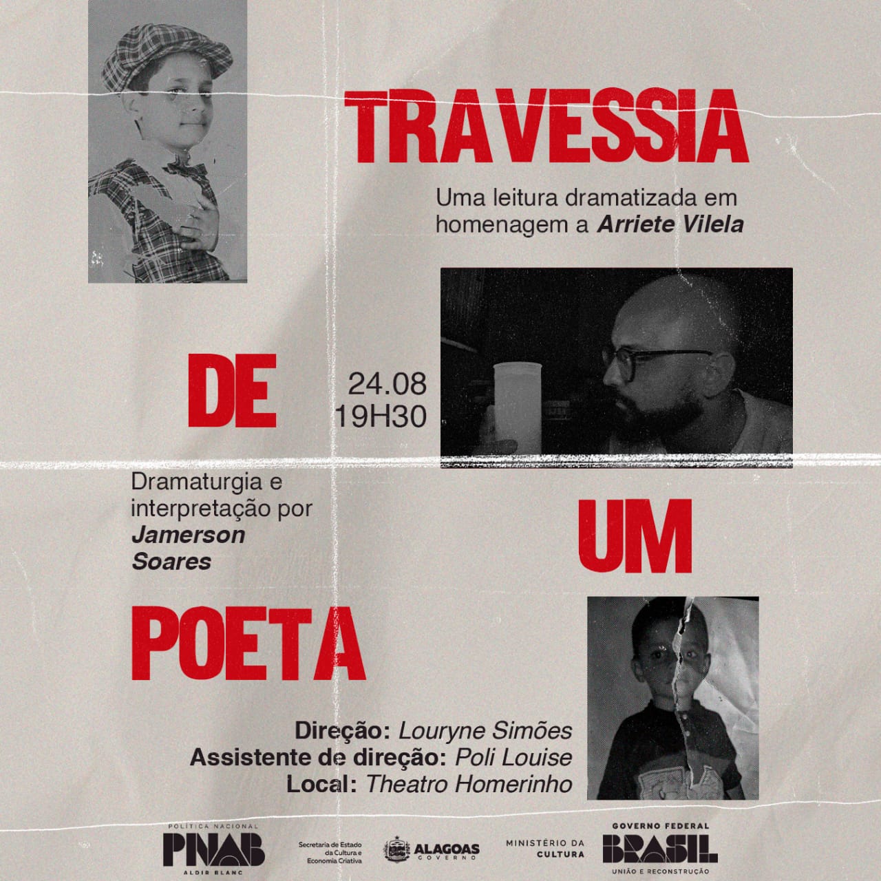 Jornalista alagoano une literatura e teatro em peça solo em Maceió