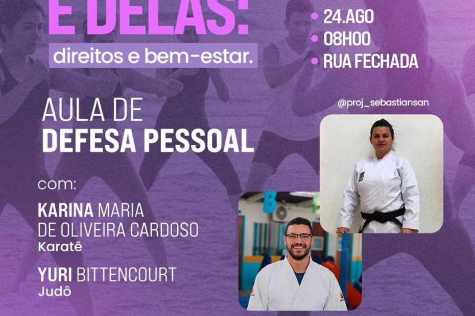 Aulas gratuitas de defesa pessoal serão realizadas neste domingo (24) em Maceió