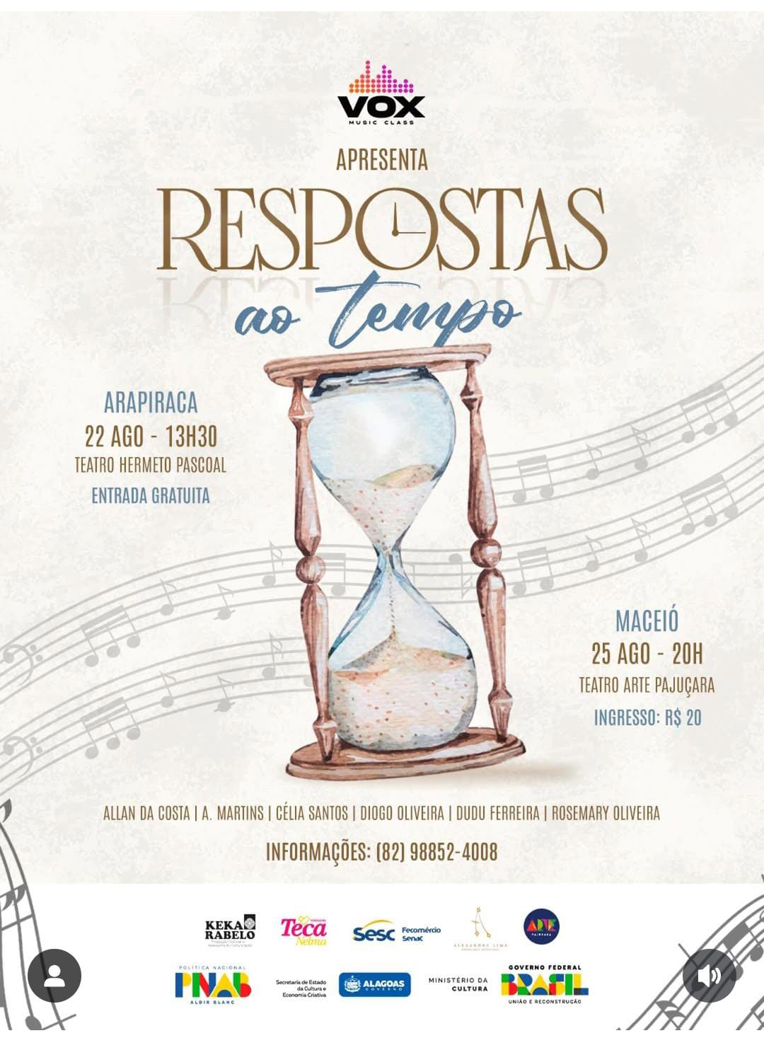 Espetáculo sobre a relação entre a humanidade e o tempo estreia em Alagoas