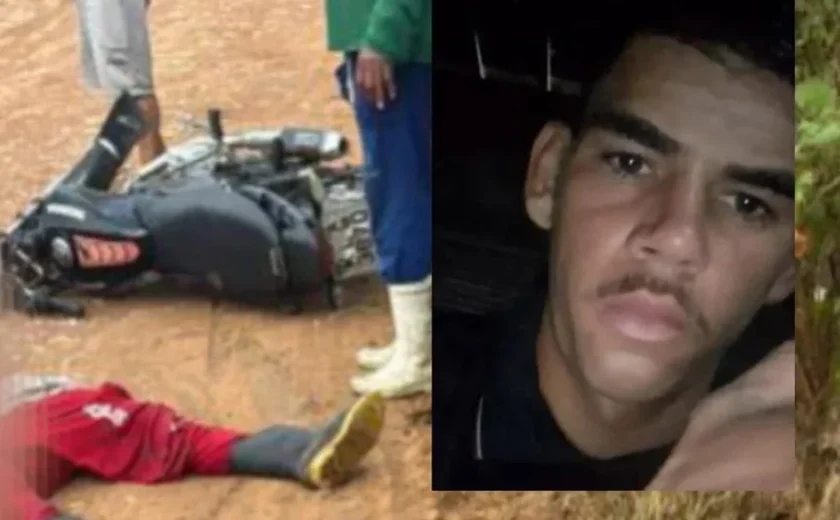 Motociclista morre após perder o controle da moto e ser atropelado por caminhão no Sertão alagoano