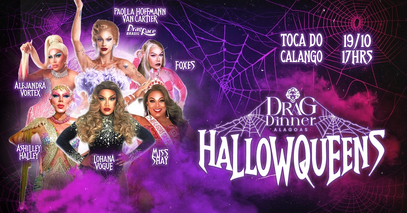 Drag Dinner Alagoas: Edição Halloween recebe atração internacional pela primeira vez em Maceió