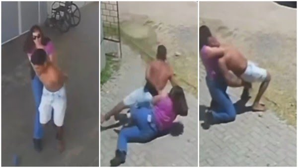 Vídeo: Sozinha, policial civil imobiliza homem preso que tentava fugir de UPA no Ceará