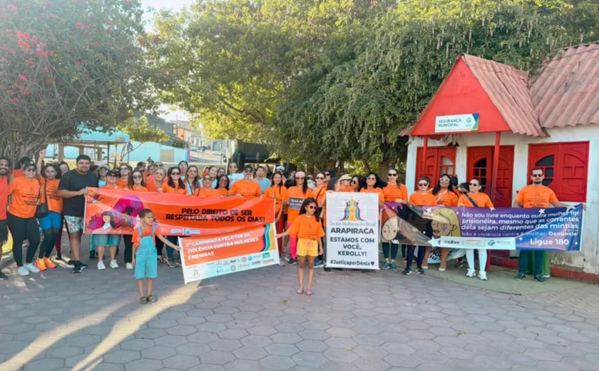 Caminhada em Arapiraca reforça combate à violência contra mulheres em meio a dados alarmantes em Alagoas