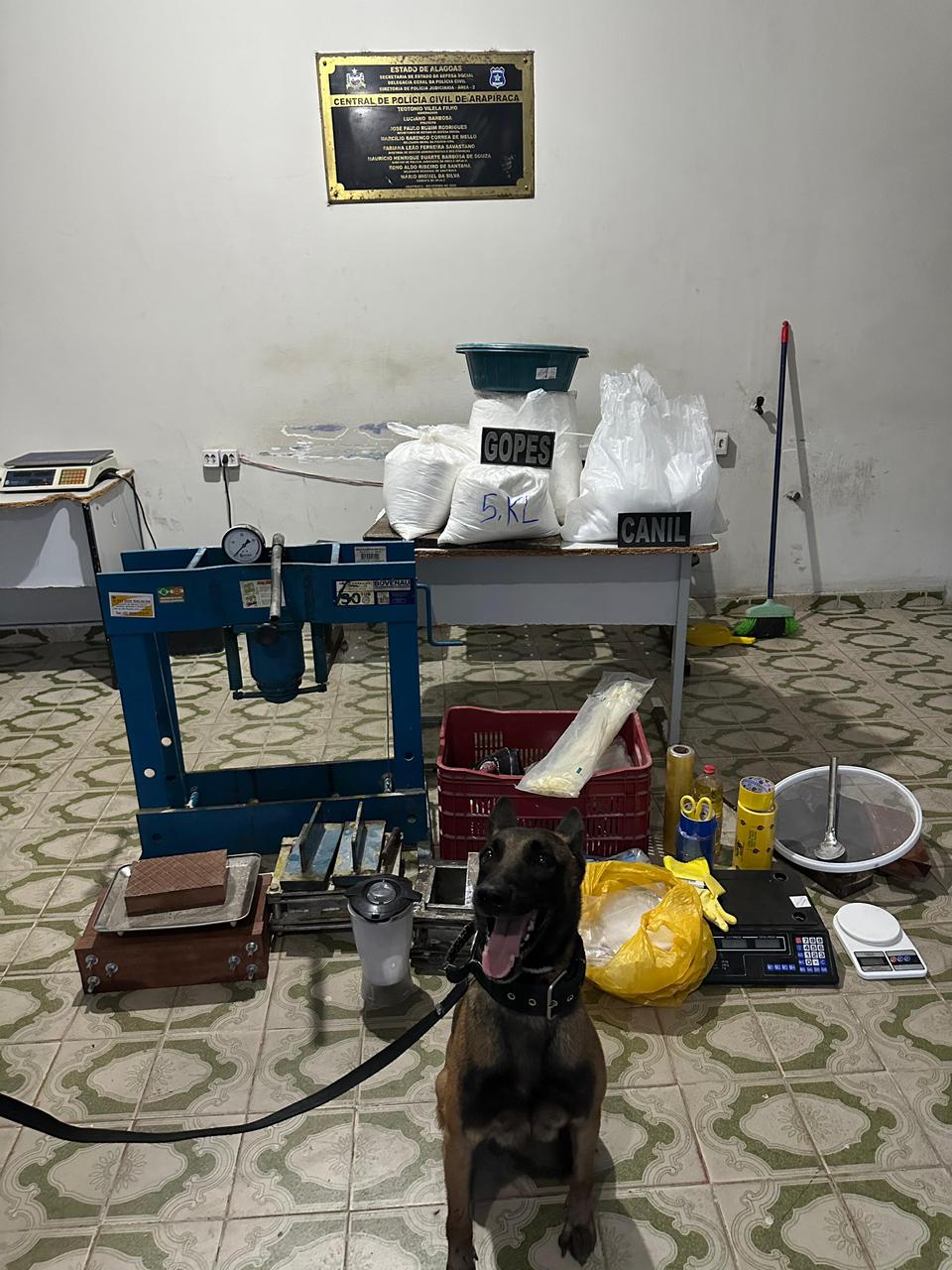 Polícia destrói refinaria de drogas e apreende mais de 51 kg de cocaína em Arapiraca