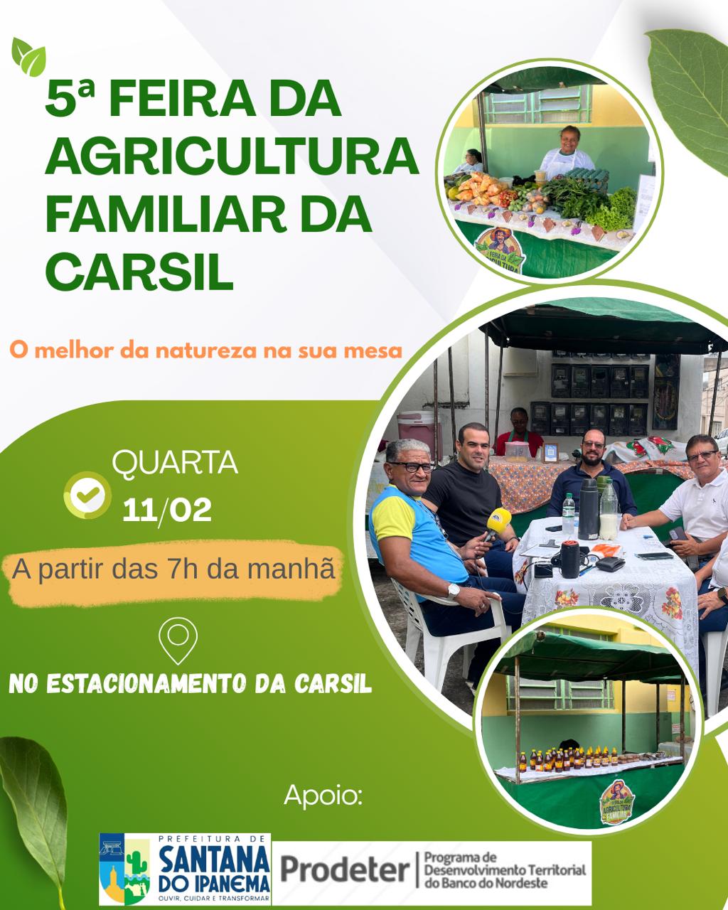 Carsil realiza 5ª Feira da Agricultura Familiar em Santana do Ipanema