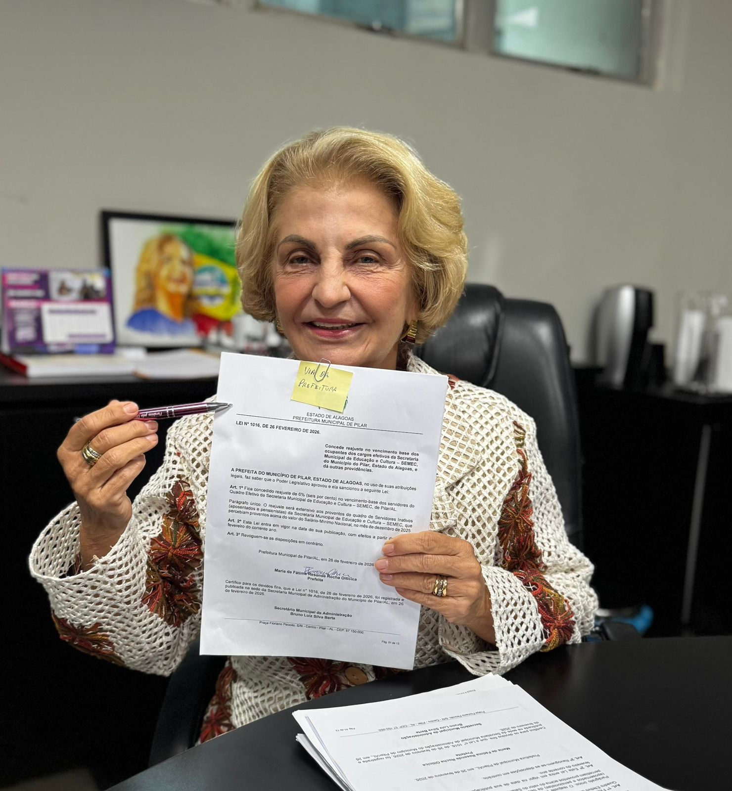 Prefeitura de Pilar aprova reajuste acima do piso nacional para professores