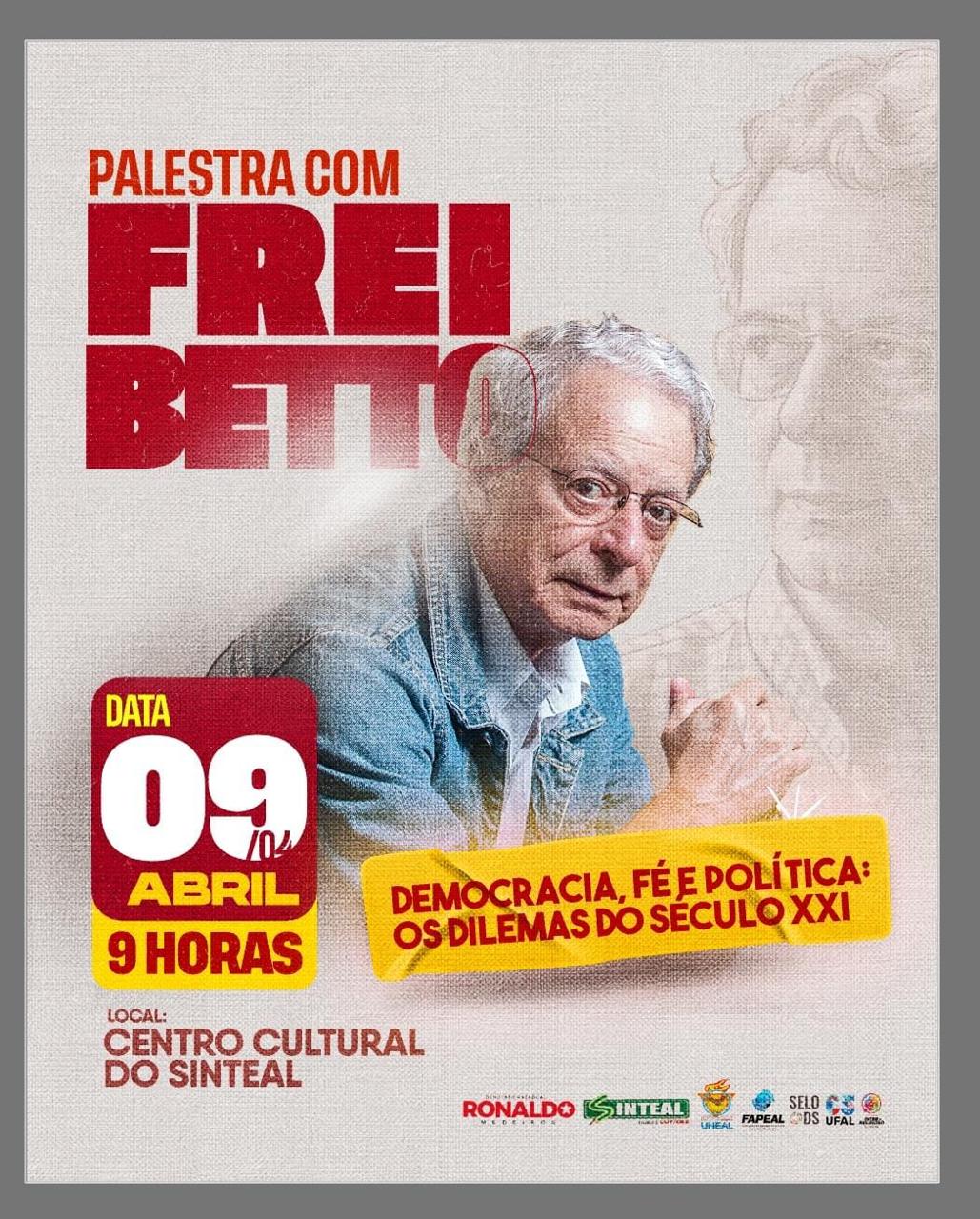 Frei Betto fala sobre democracia, fé e política em palestra nesta quinta em Maceió