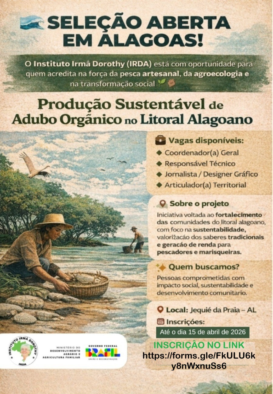 Instituto Irmã Dorothy abre seleção para projeto sustentável em Jequié da Praia