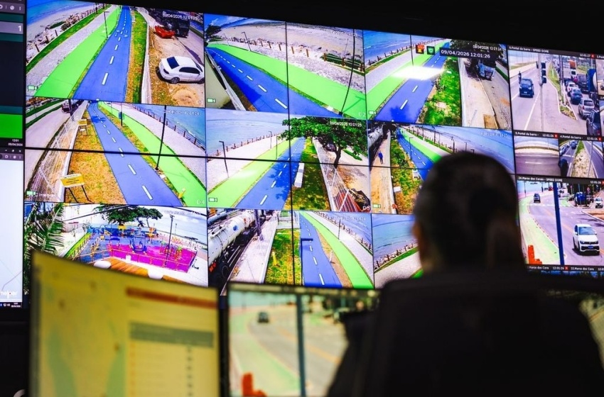 Videomonitoramento com 48 câmeras reforça segurança na nova orla de Maceió