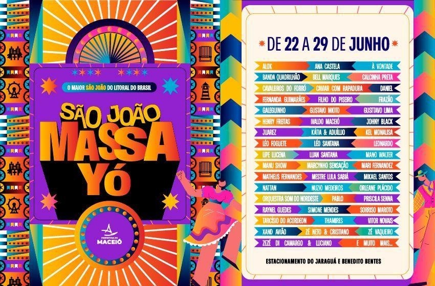 Shows do São João Massayó 2026 serão transmitidos via YouTube