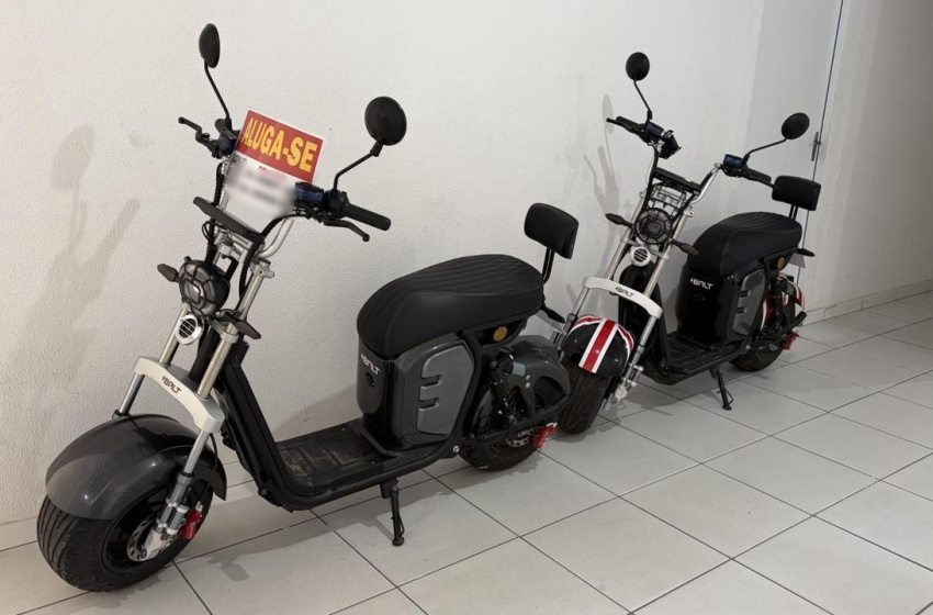 Motos elétricas alugadas irregularmente são apreendidas na orla
