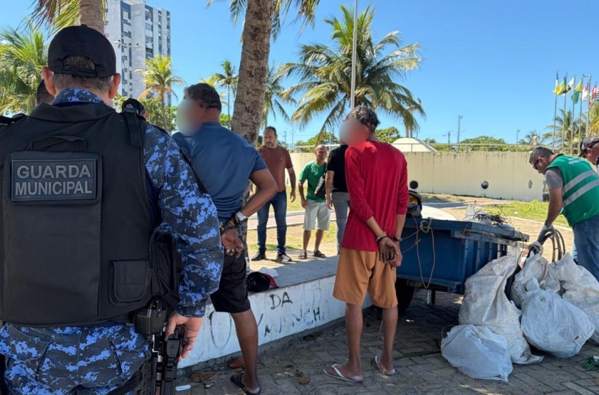 Suspeitos são presos pela Guarda Municipal por receptação de cabos no Jaraguá