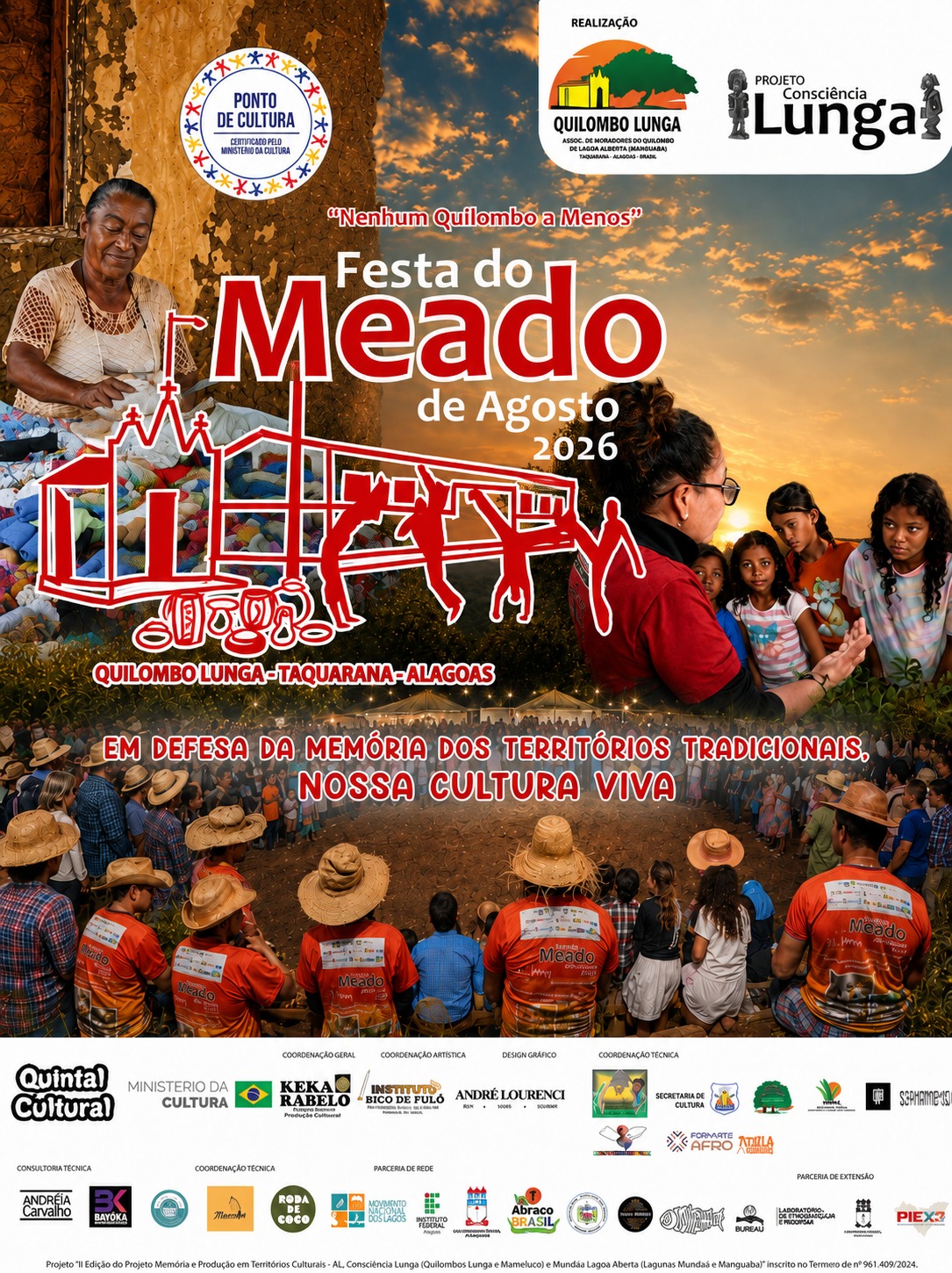 Quilombo Lunga celebra 204 anos da Festa do Meado de Agosto em Taquarana