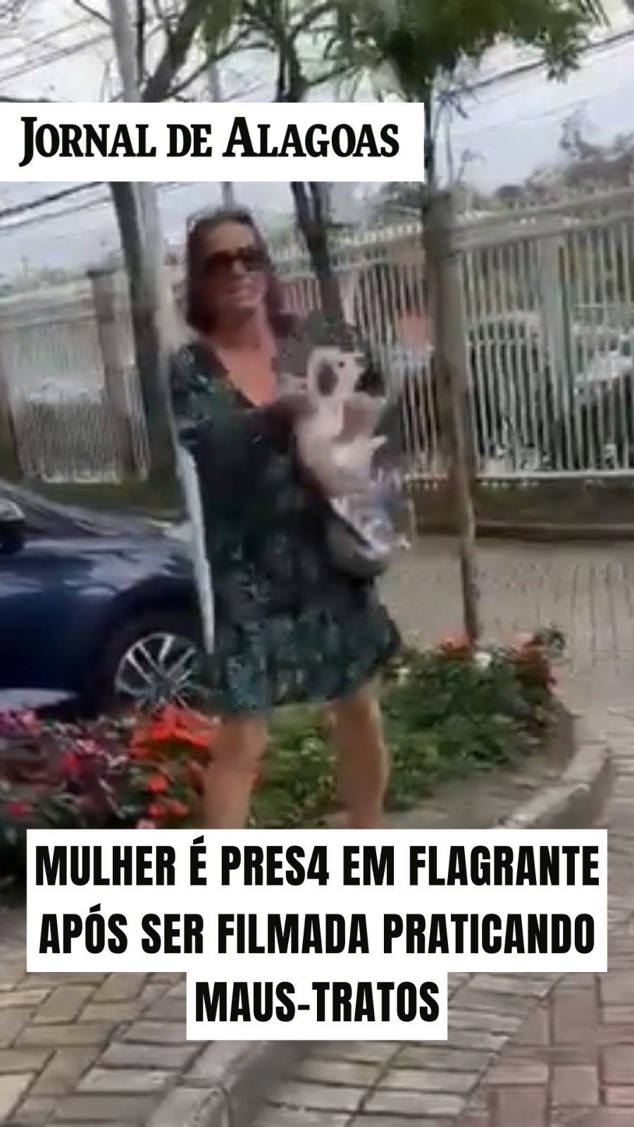 Mulher é presa após ser flagrada agredindo cachorro dentro de condomínio no Recreio, no Rio de Janeiro