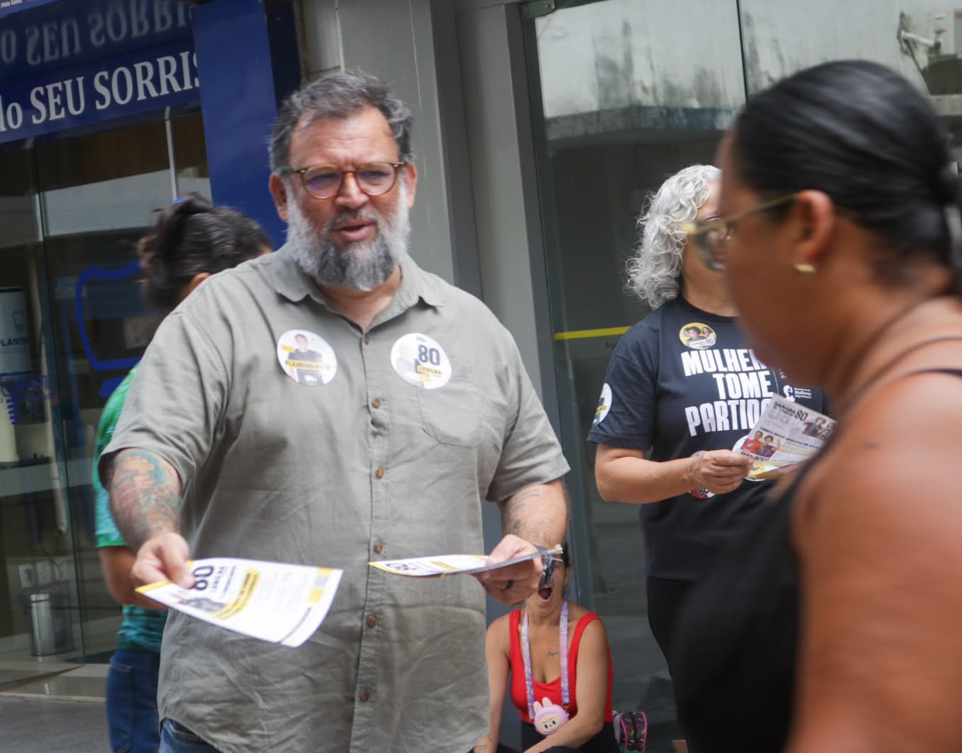 Fleming participa da paralisação nacional dos bancários no Centro de Maceió