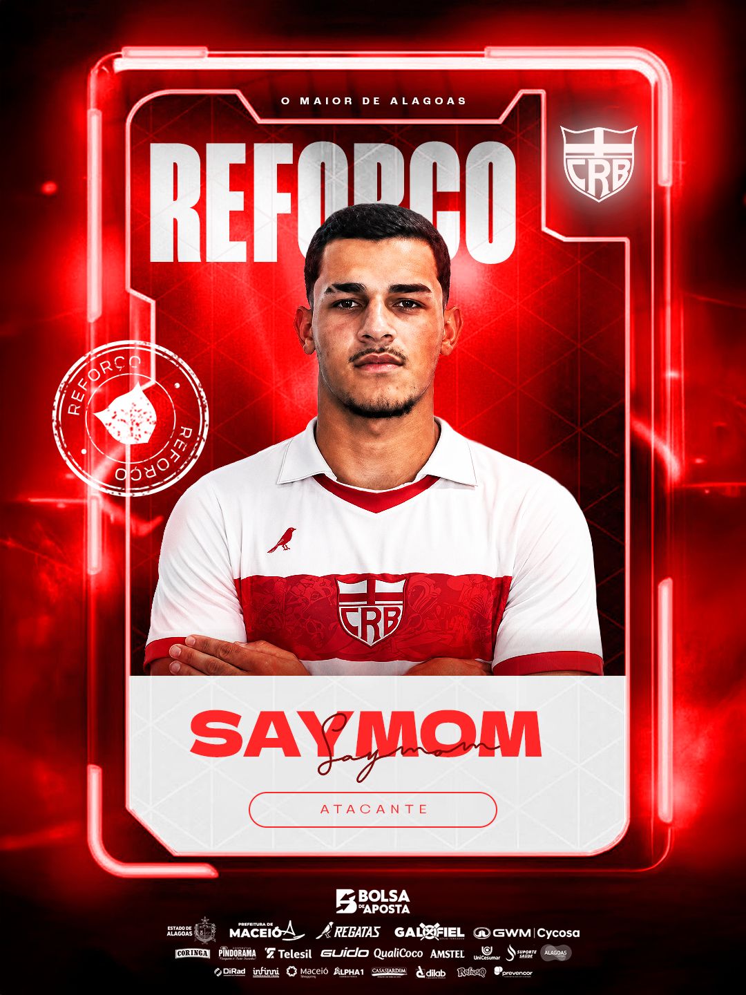 CRB anuncia Saymom como o novo reforço para a Série B