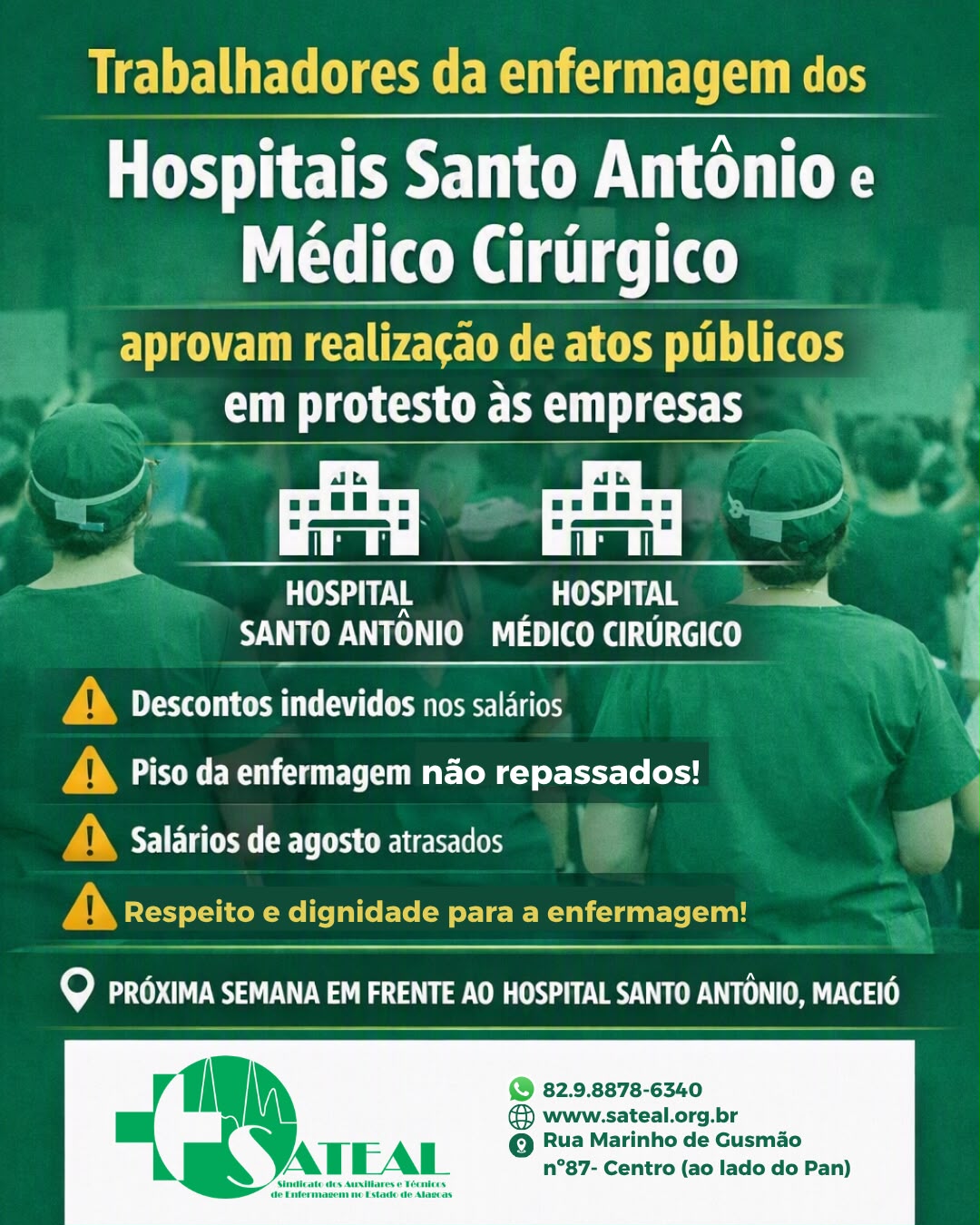 Profissionais de enfermagem denunciam abusos em hospitais em Maceió