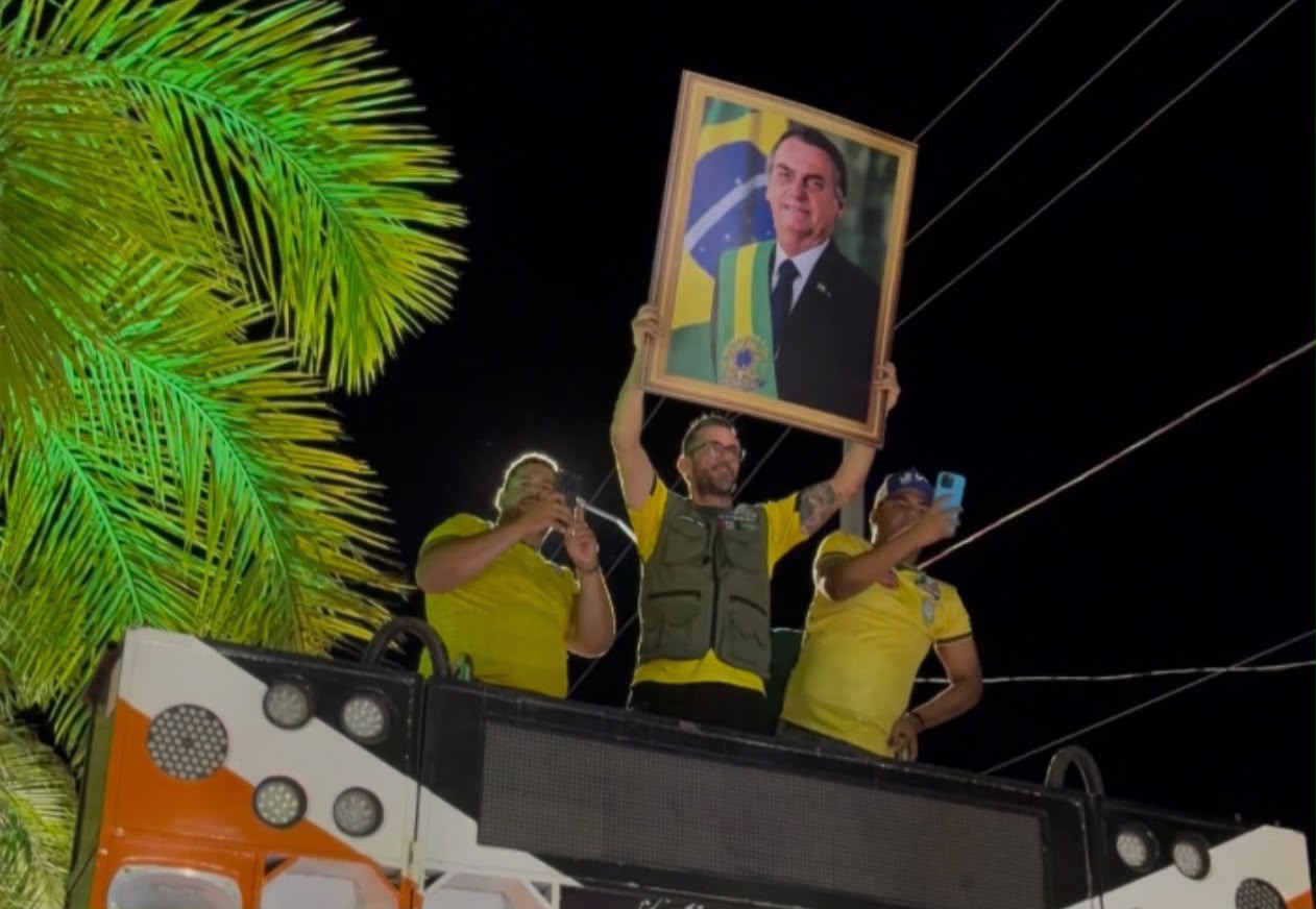 Durante carreata, Leonardo Dias reforça mobilização por vitória de Flávio no primeiro turno