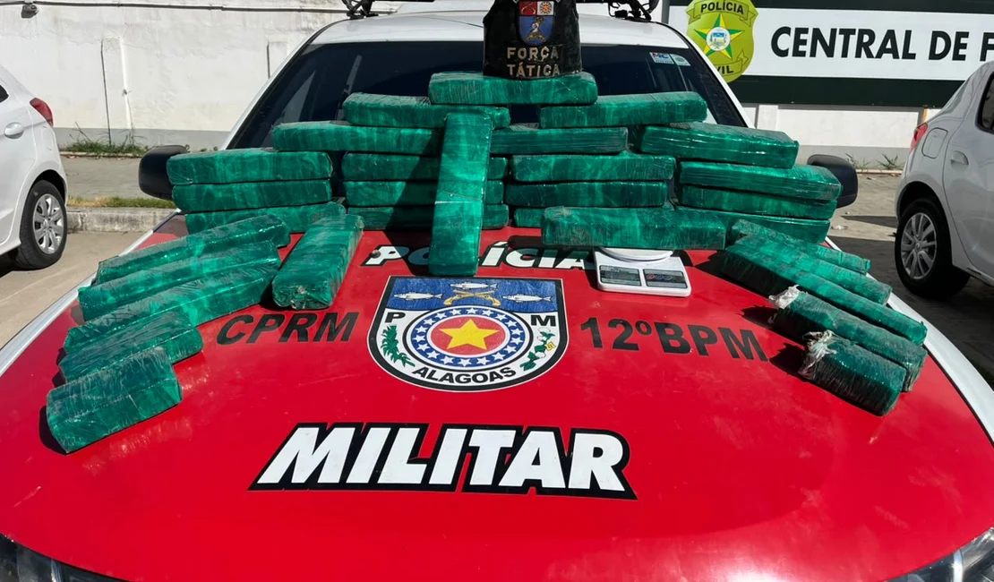 PM apreende mais de 35 kg de maconha no bairro São Jorge em Maceió