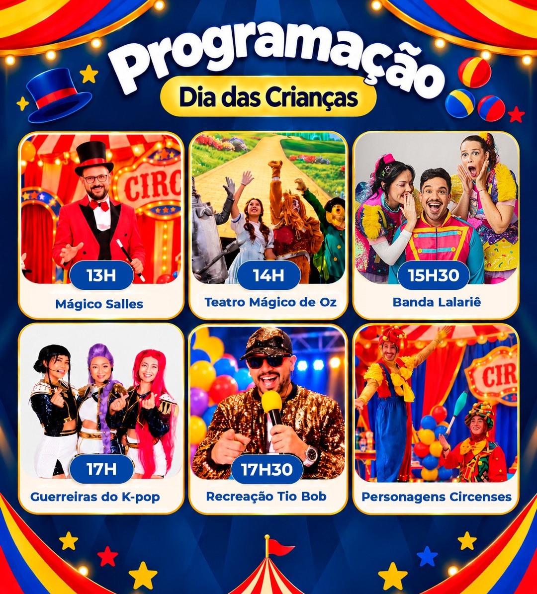Parque Shopping Maceió celebra o Dia das Crianças com programação gratuita inspirada no universo do circo