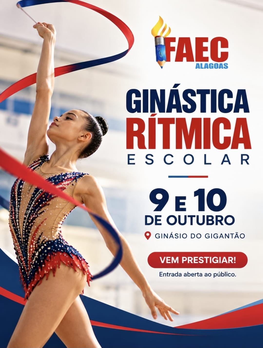 Campeonato Escolar de Ginástica Rítmica movimenta o Gigantão nesta sexta e sábado
