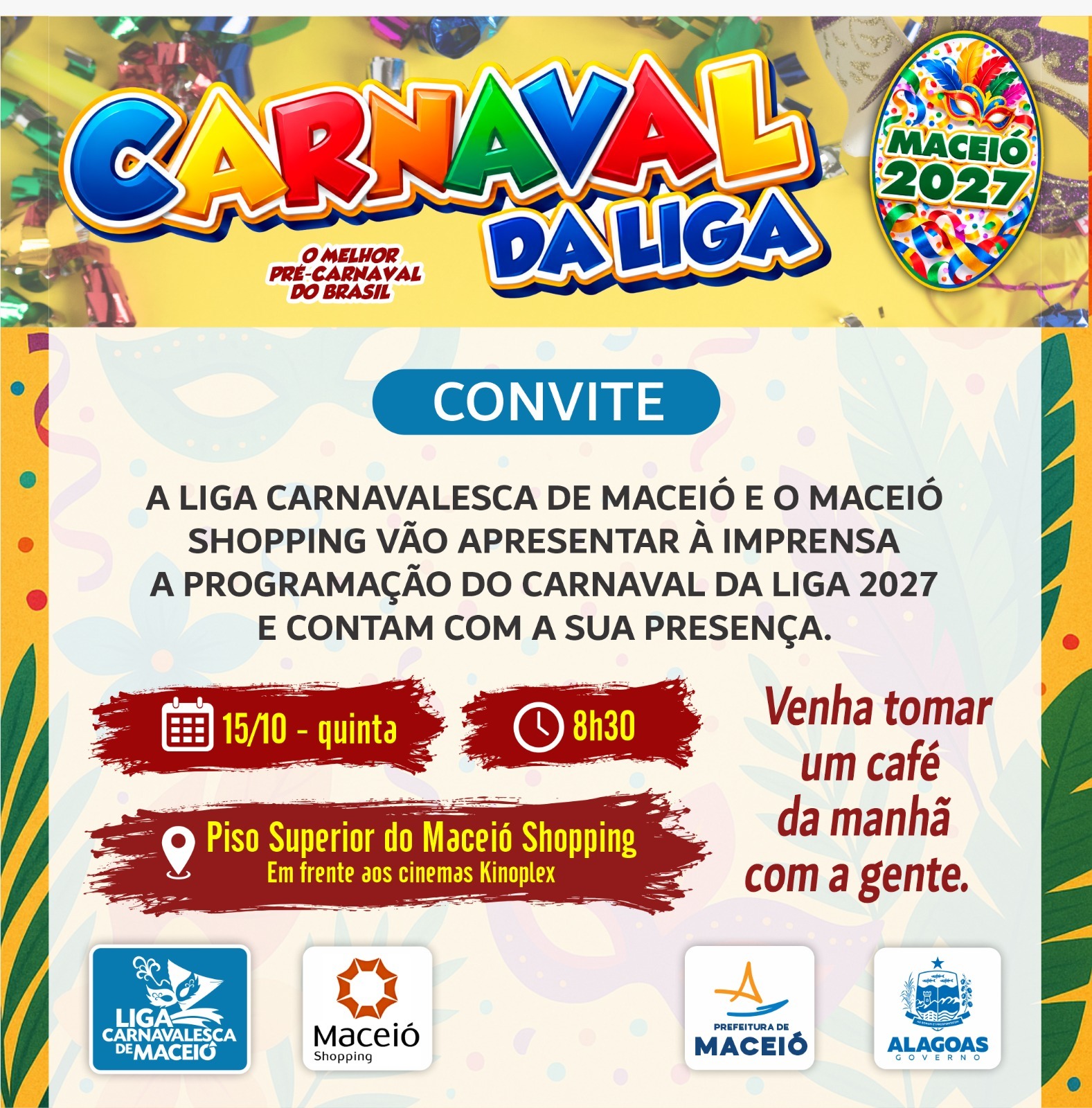 Liga Carnavalesca de Maceió lança programação das prévias 2027